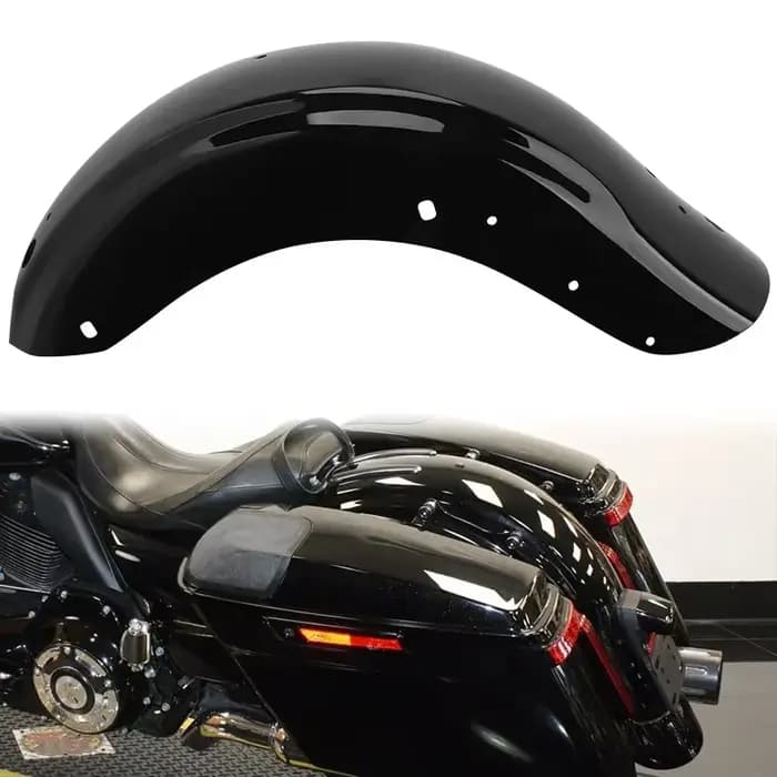 Garde-boue arrière noir pour moto, garde-boue pour Harley Touring, Road King, Calculatrice Electra, 