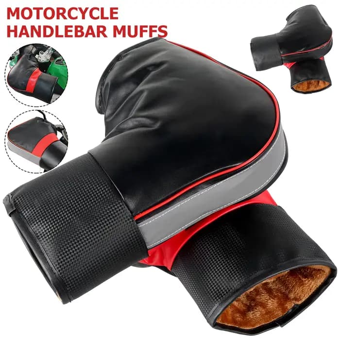 1 paire de manchons de guidon de moto, protection pour moto, poignée chaude, anti-pluie, gants chaud