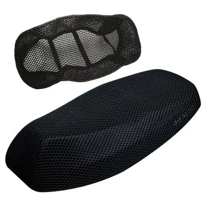 Housse de siège de moto en maille 3D respirante, housse de siège noire pour cyclomoteur et Scooter, 