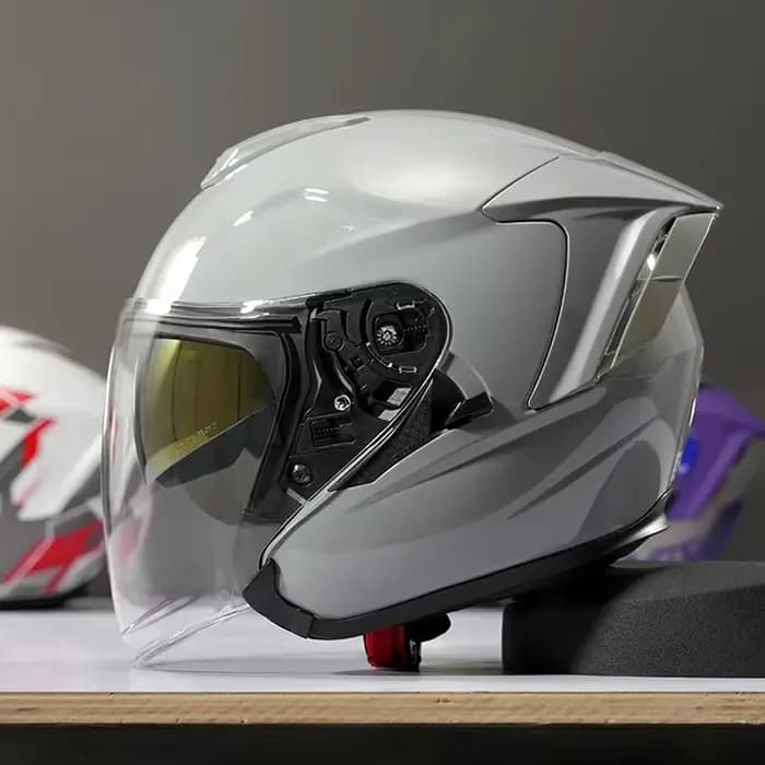 Ryzen-Casque de moto demi-visage, double lentille, ouvert, scooter électrique, été 3/4, approuvé par