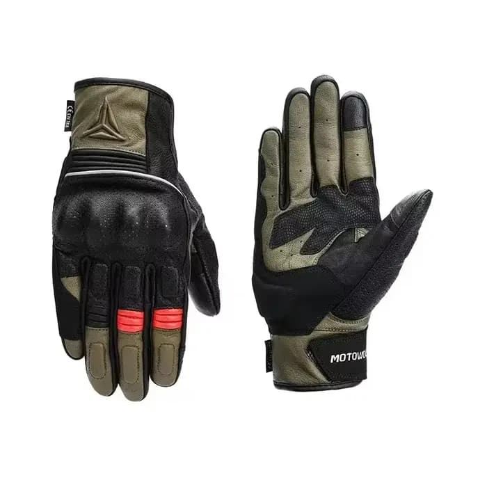 Gants de moto en cuir approuvés CE pour hommes, gants de motard, accessoires de motocross rétro d'ét