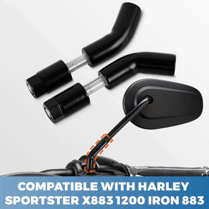 Extension de tige de rétroviseurs de moto, adaptateur Riser pour Harley Sportster X883 1200 Iron 883