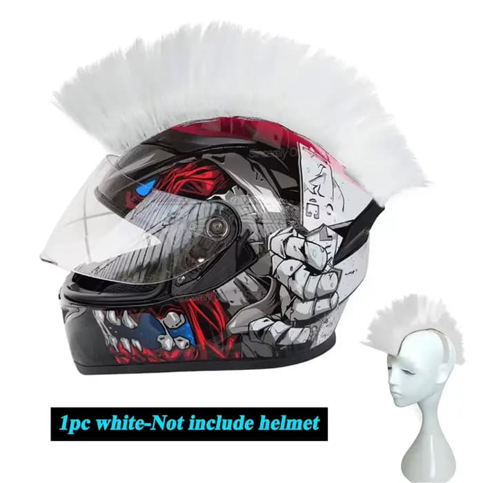 Nouvelles tresses en cheveux Mohawk pour décorations de casque de moto, perruques pour casque, coiff