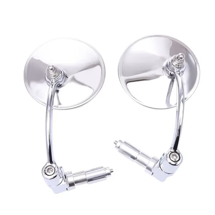 Rétroviseurs ronds universels chromés pour motos, 7/8 pouces, pour Honda, kawasaki, Triumph, Yamaha,