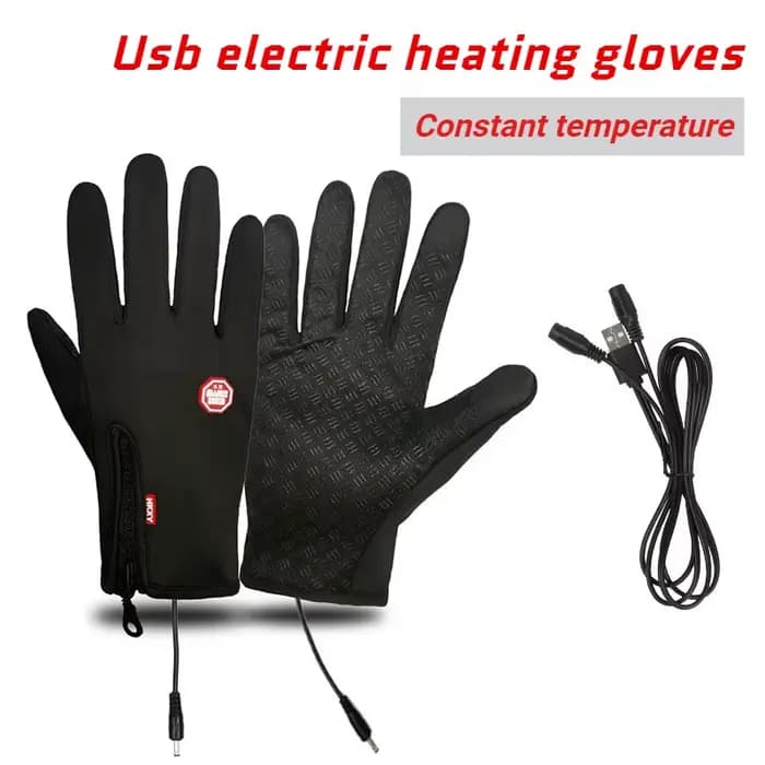 Gants chauffants électriques USB rechargeables pour écran tactile chaud d'hiver gants de cyclisme de