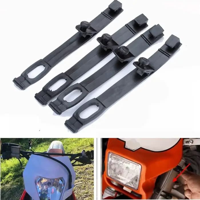Sangles en caoutchouc pour carénage de phare de moto, 4 pièces, supports de fixation de phare de mot