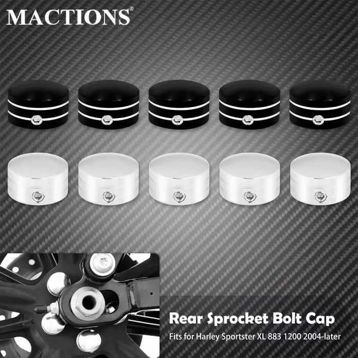 Kit de couvercle de capuchon de boulon plat de pignon arrière de moto pour Harley Touring Road King 