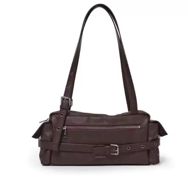 Sac de moto grande capacité pour femme, sac à bandoulière décontracté style simple avec fermeture éc