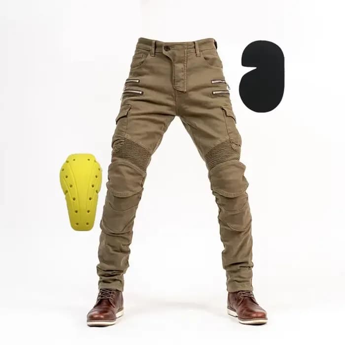 Jeans d'équitation de moto avec équipement de protection, couche de protection intégrée en Kevlar ar