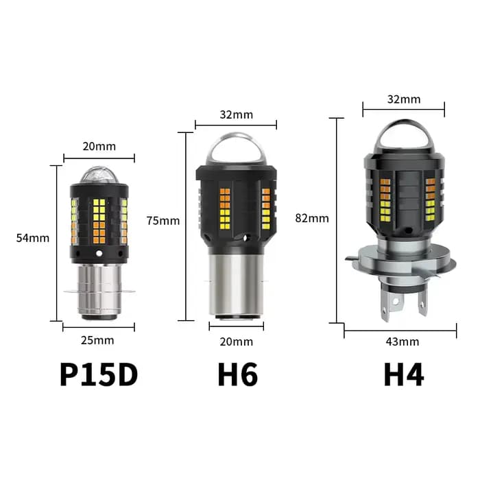 Oprah 8000Lm Moto LED Phares Ampoules H4 H6 BA20D P15D Avec Lentille Pour BMW KTM ATV Honda Harley D