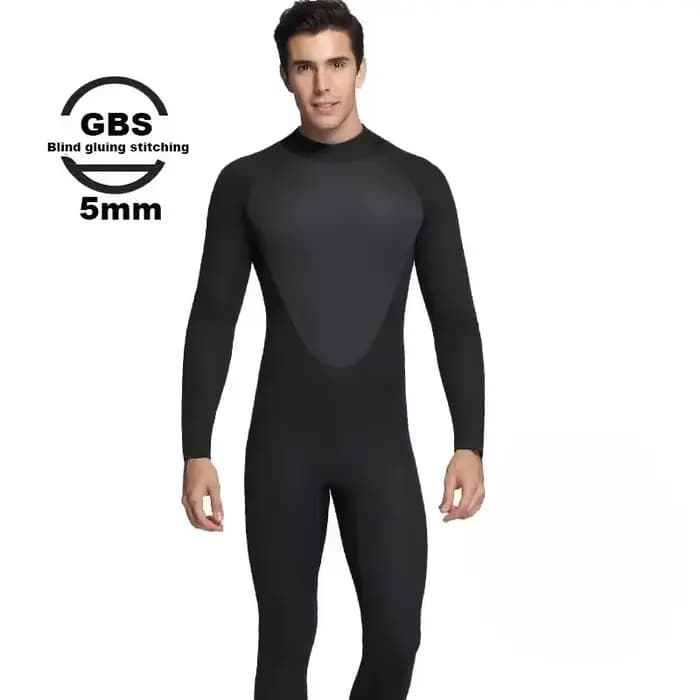 Combinaison de plongée sous-marine pour hommes, maillot de bain d'hiver en néoprène de 5mm, design u