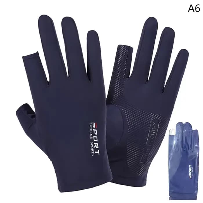 1 paire de gants de moto respirants en soie glacée, antidérapants, Anti-UV, pour Sports de plein air