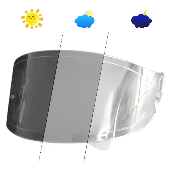 Casque de moto visière photochromique Anti-UV PC visière lentille CPB-1V fumée hromique sombre rempl
