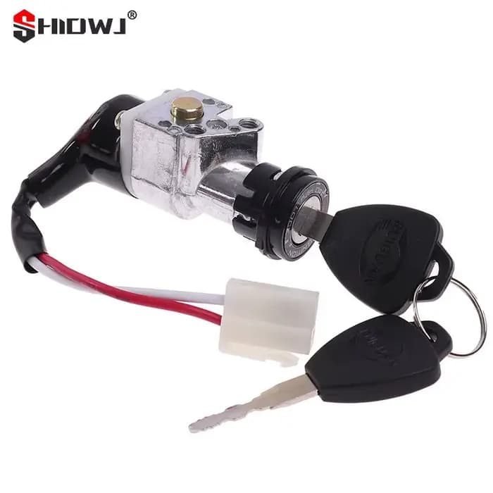 1set Universel Haute Performance Batterie Chargeur Serrure Avec 2 Clés Pour Moto Vélo Électrique Sco