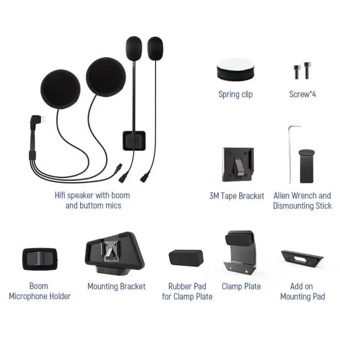 Lexin-oreillette Bluetooth B4FM-X pour moto, appareil de communication pour casque, Intercom de Type
