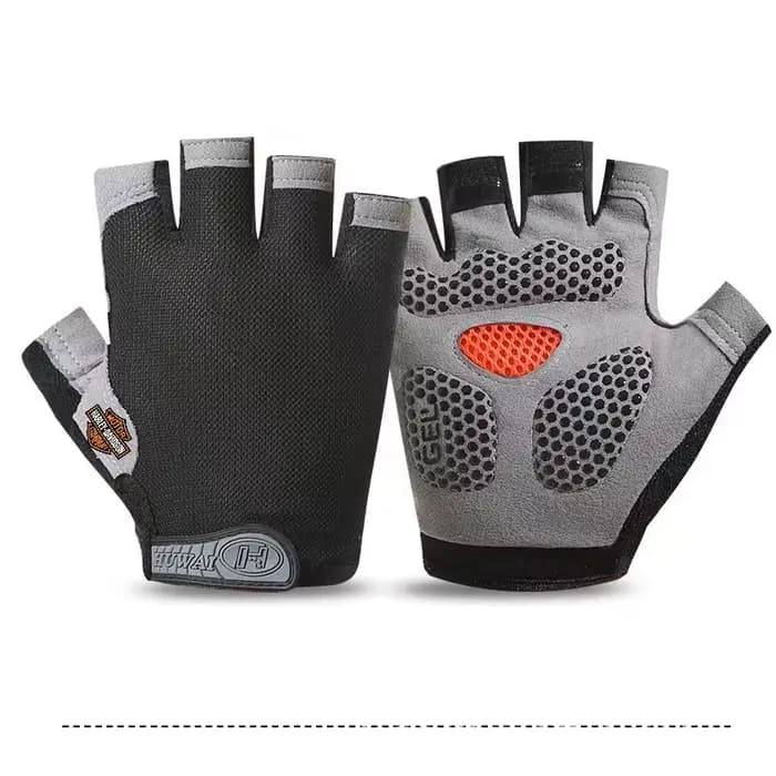 Gants de sport Harley, gants sans doigts, antidérapants, absorbant les chocs, respirants, pour l'ent