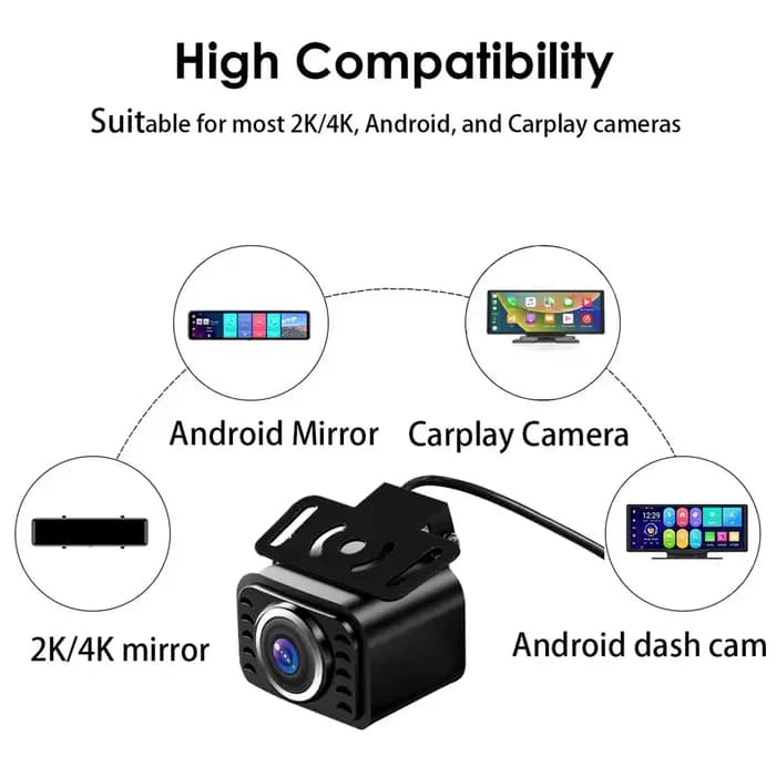 HGDO R35 SONY IMX335 2K 1080P caméra de recul caméra arrière câble 4PIN Vision nocturne inversion mo
