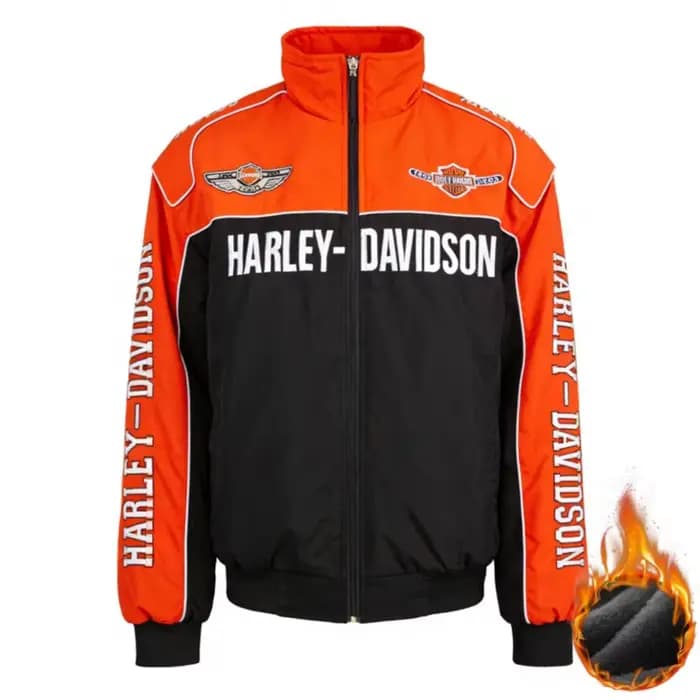 Veste de moto brodée rembourrée en coton, combinaison en coton pour Harley Davidson Electra Glide Ul