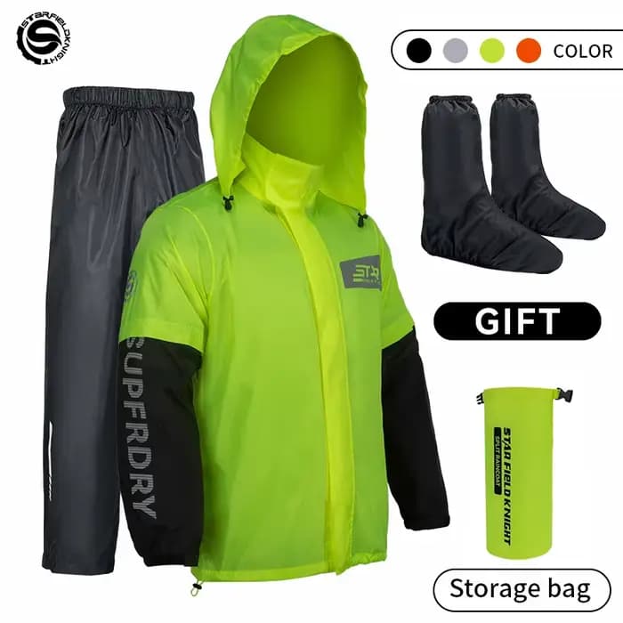 Star Field Knight-Ensemble de vêtements d'équitation de moto pour hommes et femmes, imperméable, pan