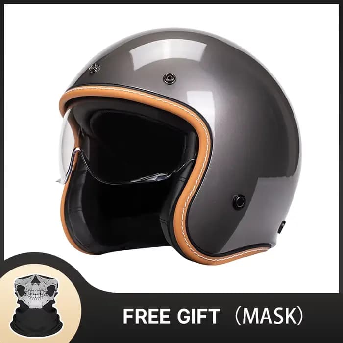 Casque de moto ouvert rétro Vintage accessoires