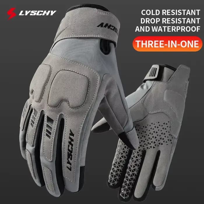LYSCHY gants de moto hiver chaud doigt complet