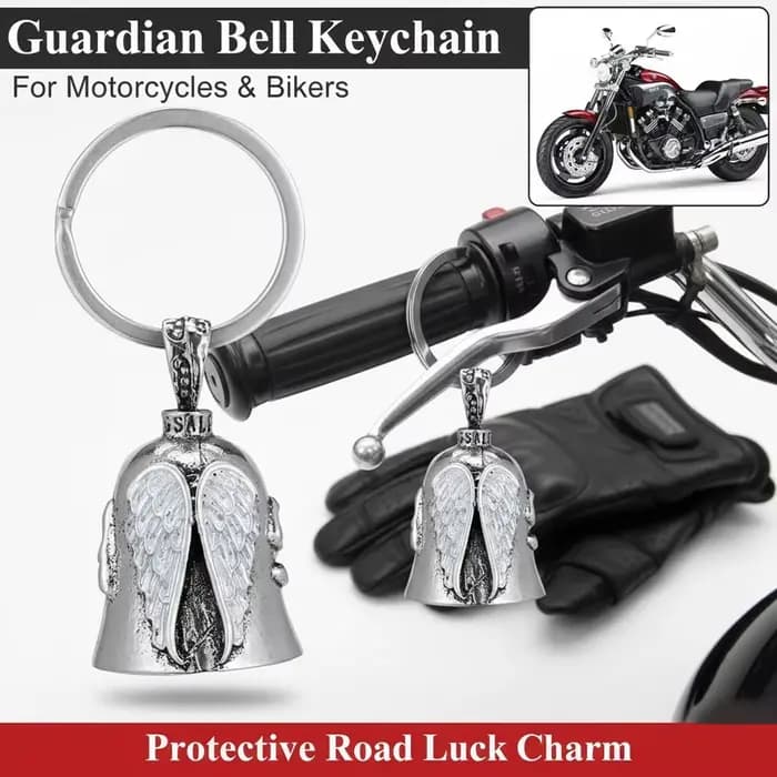 Angel Guardian – cloche de motard, accessoire Portable pour motocyclistes, moto, vélo, cadeau de saint-valentin
