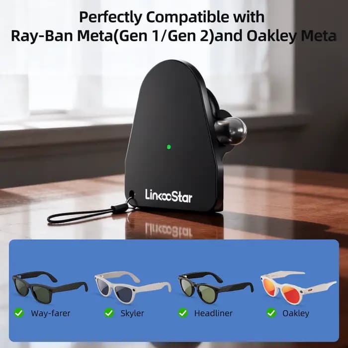 Adaptateur de charge USB C pour Ray-Ban Meta Gen 1/Gen 2 et Oakley