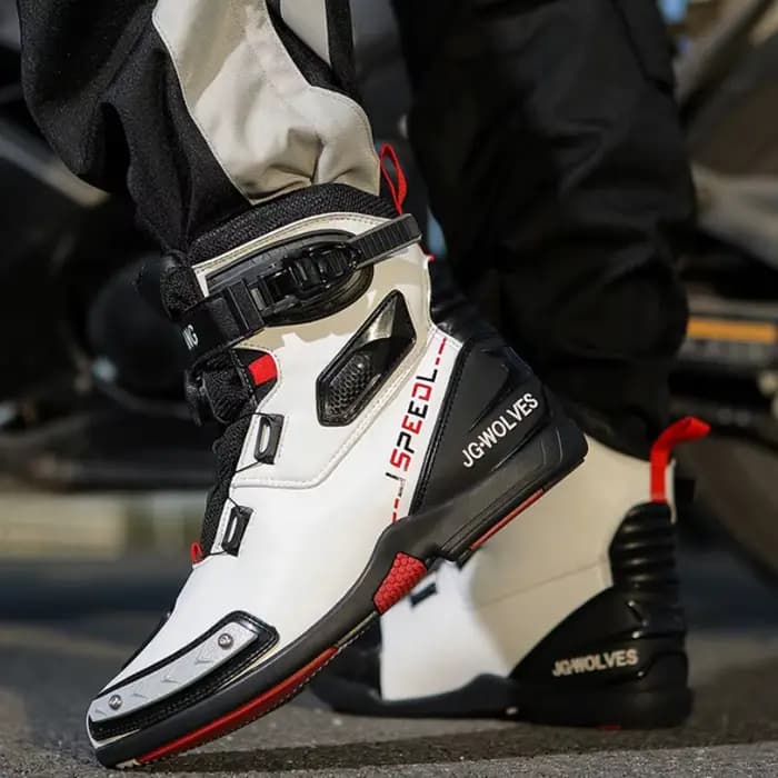 Wolf – bottes de moto en cuir pour hommes