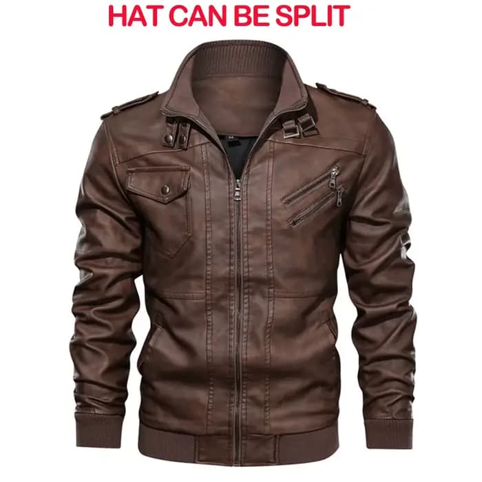 KB nouveaux hommes vestes en cuir automne décontracté moto veste en polyuréthane Biker manteaux