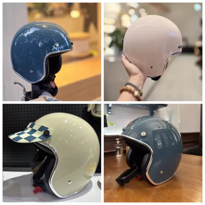 Casque de moto rétro homologué ECE DOT