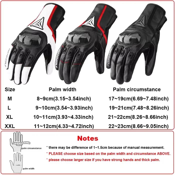 Gants de moto d'hiver hommes
