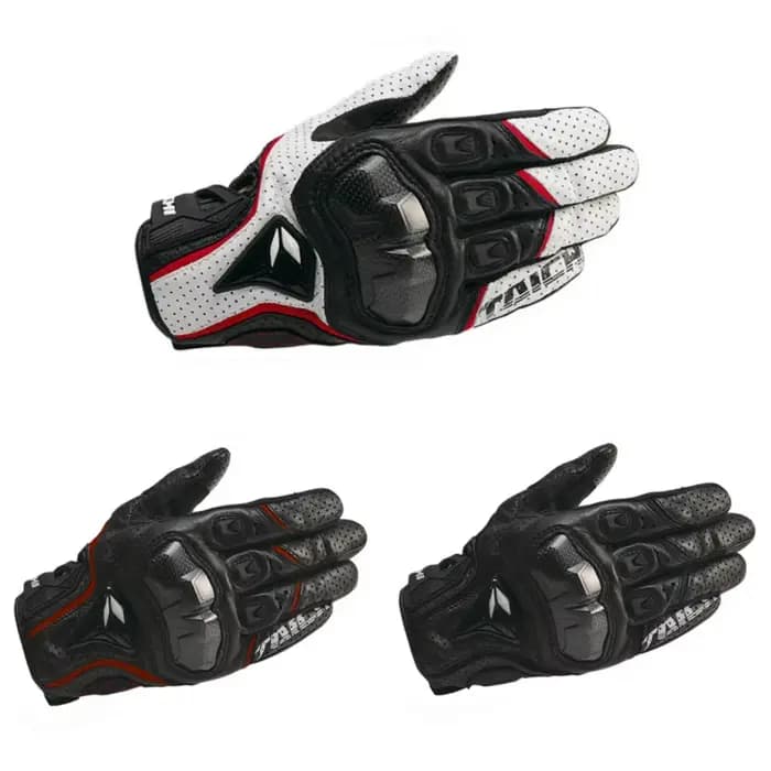 Gants de Moto en cuir véritable pour hommes