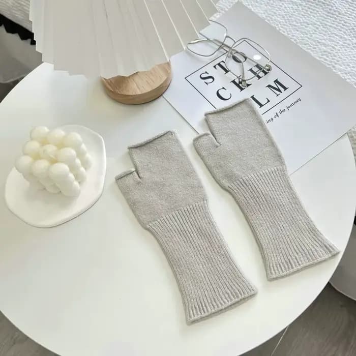 Femmes filles gants Dopamine tricot manches automne Pile manches gants fille étudiant femmes tricoté gants pour les femmes