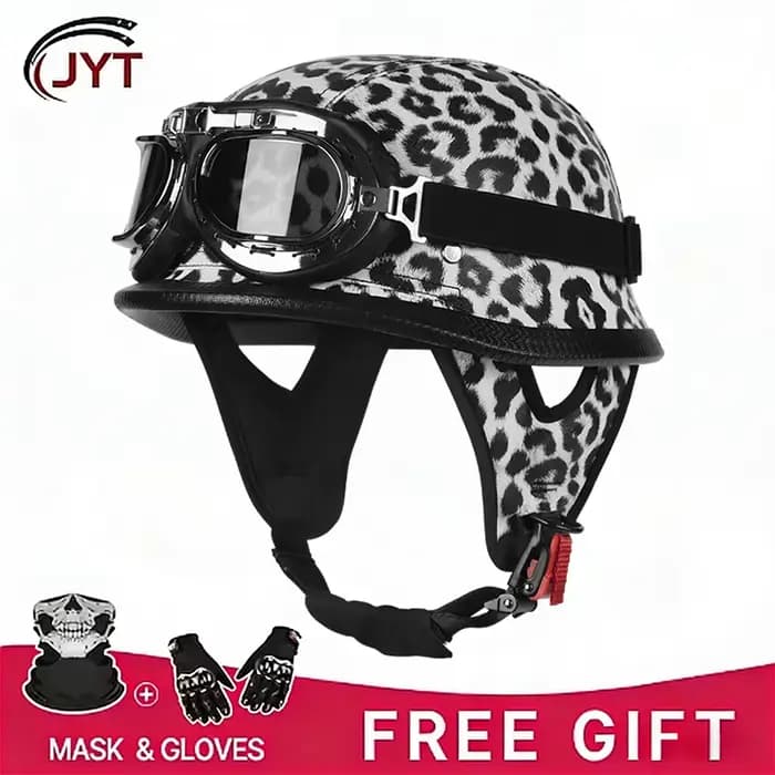 Casque demi-face homologué DOT