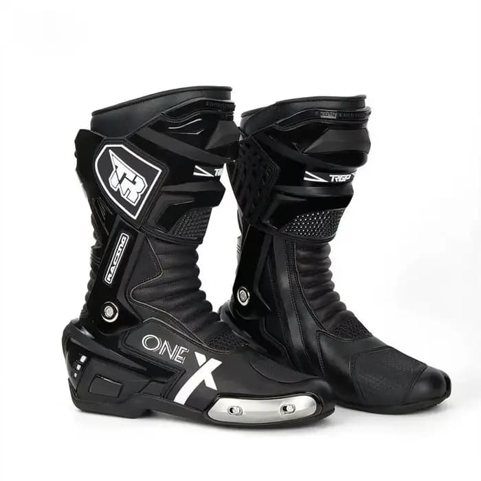 Tiger-Bottes de moto X-one en cuir microcarence pour hommes
