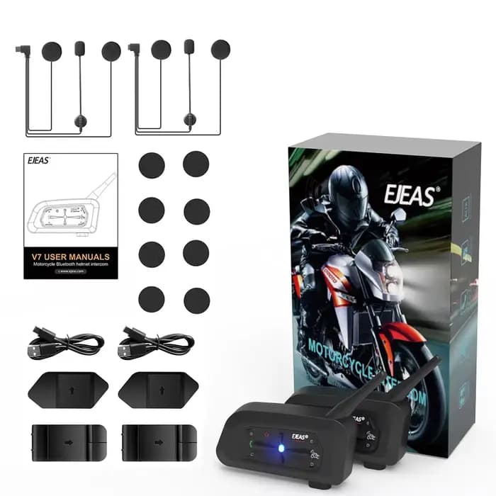 EJEAS V7 casque de moto Bluetooth interphone