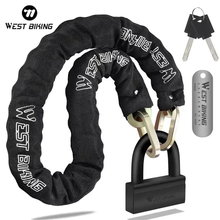 WEST BIKING – serrure à chaîne robuste 2 en 1 U