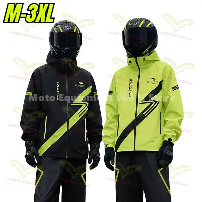 Ensemble imperméable moto homme/femme – Combinaison intégrale anti-orage avec pantalon de pluie