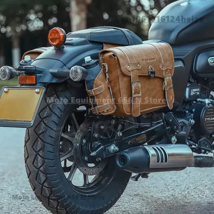 WEST BIKING – sacs de selle en cuir souple Vintage pour moto