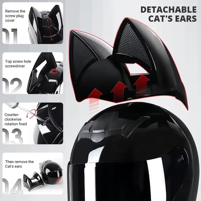 HNJ Casque de Moto intégral Casco