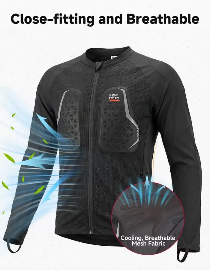 Veste d'armure de moto unisexe
