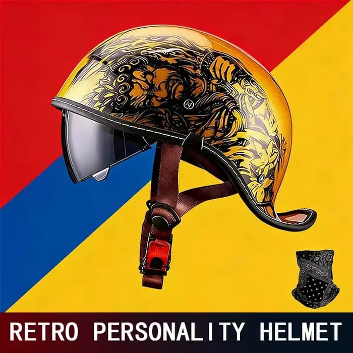 Casque de moto rétro pour femme