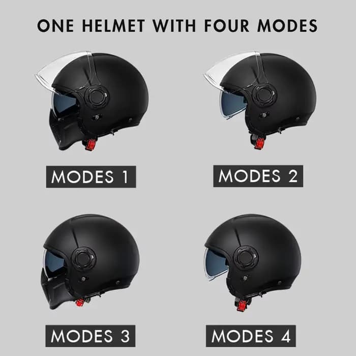 Casque de moto modulaire