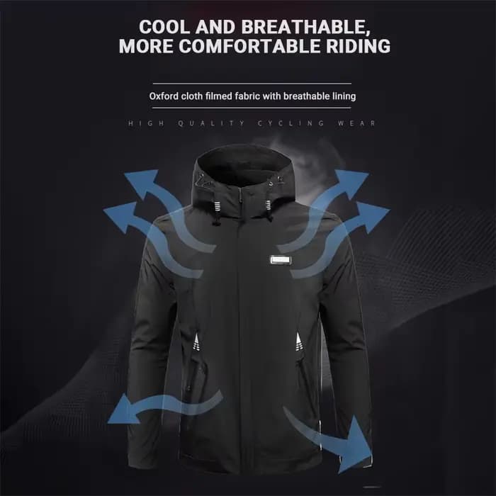 Vestes de moto noires imperméables pour hommes