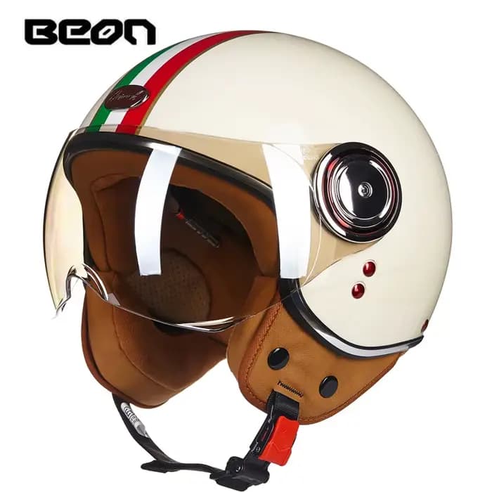 BEON Casque Moto Chopper Vintage