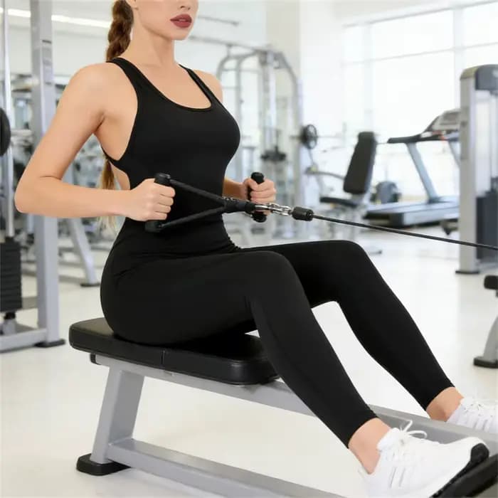 Combinaison de sport dos nu pour femme, tenue de fitness une pièce, ensemble de sport sexy et moulant, vêtements d'entraînement pour femme, survêtement, combinaison de yoga