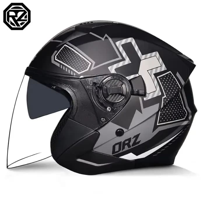 Orz-705 demi-casque rétro hommes et femmes double lentille casque de vélo électrique pédale couverture universelle