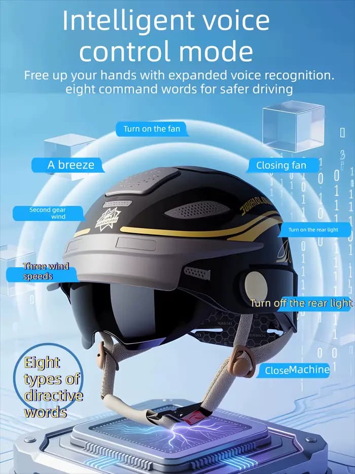 Nouveau casque demi-intégral intelligent respirant pour l'été