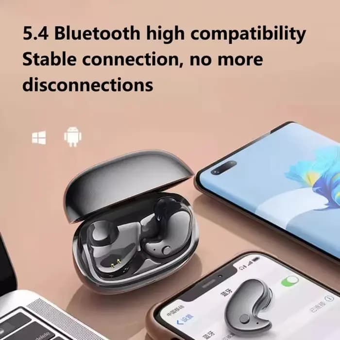 Écouteurs sans fil Bluetooth pour le sommeil, mini écouteurs semi intra-auriculaires, son de haute qualité, longue durée de vie de la batterie, pour le bureau et les voyages