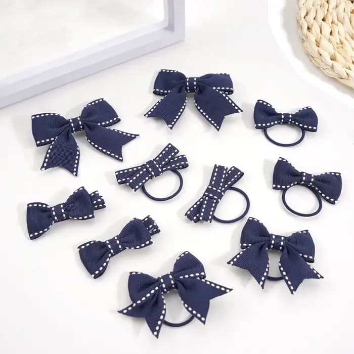 Ensemble d'accessoires pour cheveux pour filles, 10 pièces, jolies barrettes, pinces à cheveux, attaches pour cheveux, décorations pour la tête pour enfants, mode quotidienne et scolaire
